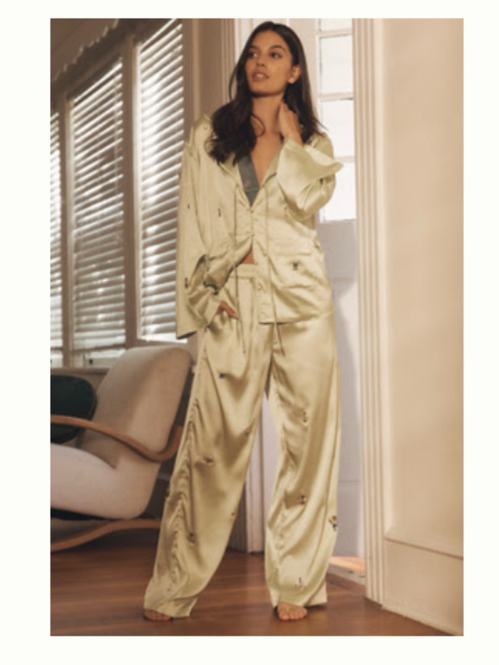 Silky Light Green Pajama Set